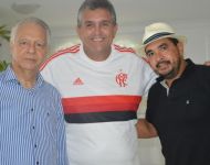 Carlos Nina, Mayko Dias, vice-presidente do LÃ­tero, e o cunhado Rui Guterres Moreira.