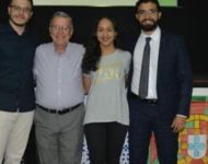 Concurso 2017 Mario Cella com os premiados Winicius Faray da Silva, LaÃ­s Macedo e Hialey Aranha