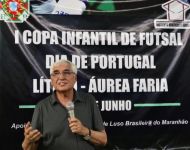 Manuel Faria, presidente do Instituto Beneficente Ãurea Faria, abre a I Copa Infantil de Futsal LÃ­tero-Ãurea Faria