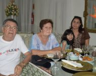Jaime Melo Gomes, esposa Maria da GraÃ§a Nina Gomes, filha Leniza Gomes e neta