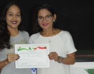 Concurso 2017 LaÃ­s Macedo com sua mÃ£e Raimunda Maria